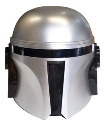 Casco Cazarecompensas Boba Fett Mandalorian Star Wars Color Plateado y negro