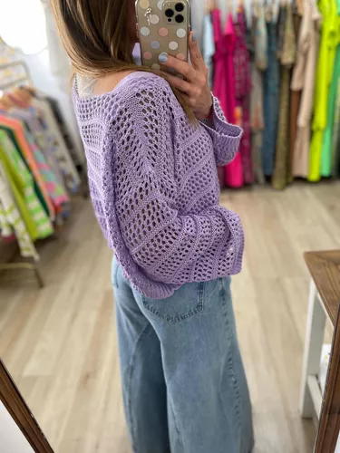 Sweater Tramado Colores Mujer The Big Shop