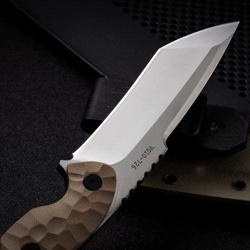 Faca Tática Fulltang 8mm G10 Aço Vg10 Edc C/ Bainha Kydex