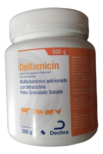 Deltamicín Multivitamínico Para Aves, Lechones ** 500 Gr. **