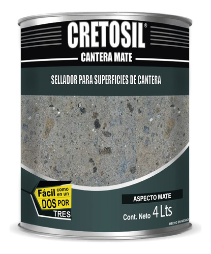 Cretosil Cantera Mate Sellador Aspecto Húmedo 4 Lts.