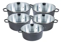 Comprar Jogo De Panelas De Cozinha Cava Alumínio Fundido Jogo De Panelas Com 5 Peças Craqueado