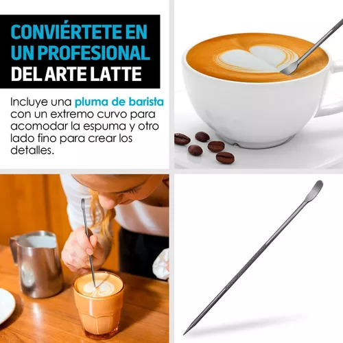 Jarra de espuma de leche, jarra de vapor de café espresso de 20 onzas,  accesorios para máquina de café capuchino, herramientas de barista, jarras  de