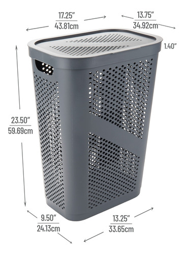 Mind Reader Cesta Delgada Para Ropa Sucia De 60 L, Cesta De.