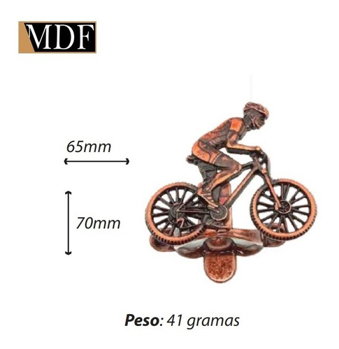 Abridor De Garrafa Ciclista Bike Acessório Decor Churrasco Cor Ouro Velho