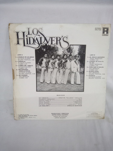 Lp Los Hidalver's Lp Méxicano Cumbia Vinil Seminuev (Usado)