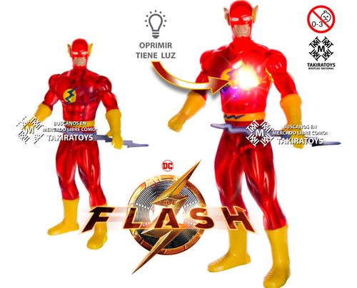 Figura The Flash Juguete C/ Luz Articulado Batman Superman