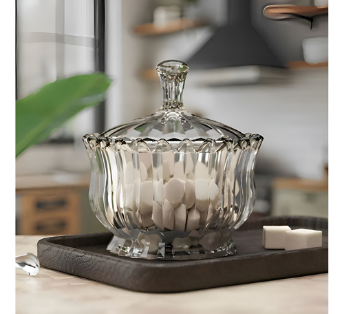 Bomboniere De Vidro Com Tampa Grande Porta Doce Decoração