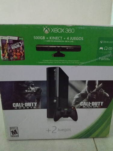 Xbox 360 500gb + Sensor Kinect + 2 Joystick + Juegos 