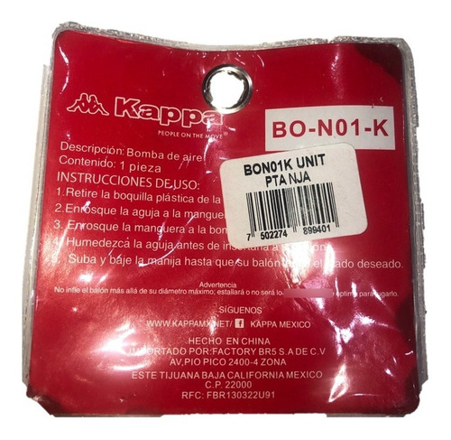 Imagen 3 de 3 de Bomba Para Inflar Balones Manual
