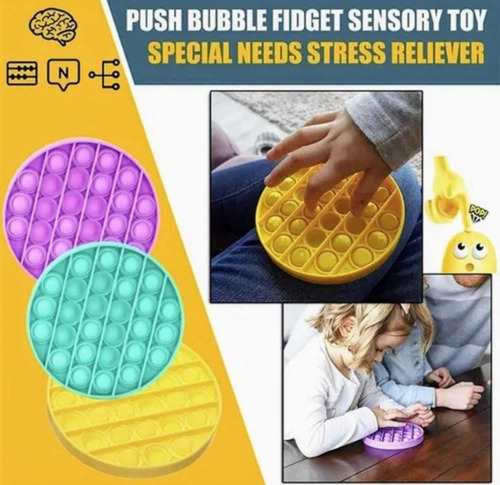 Pop It Juguete Juego Burbujas Novedad Anti Estrés Colores