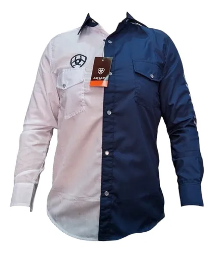 Camisas de dos colores para hombres sale