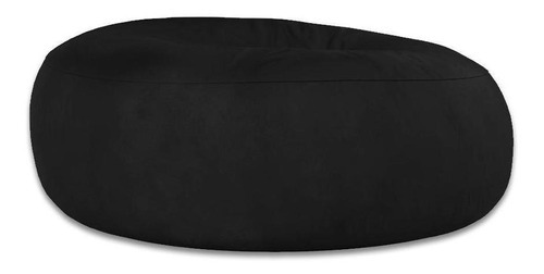 Puff Gigante Redondo Sem Enchimento Em Suede 1.40m Preto