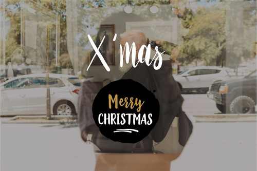 Imagen 5 de 10 de Vinilos Para Vidrieras - Felices Fiestas
