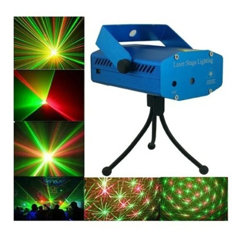 Mini Laser Audioritmico - Efecto Lluvia Estrellas Verde Rojo
