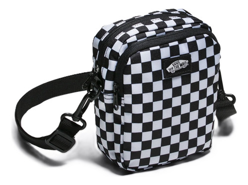 Bolsa Transversal Bag Vans Crossbody Go Getter Quadriculada Cor Preto/branco