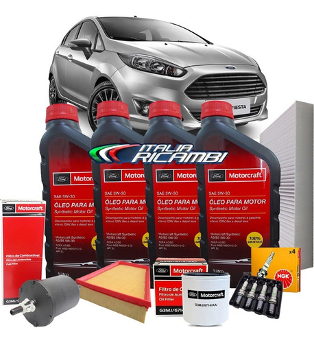 Kit Revisão 40.000 Km Filtros E Motorcraft 5w30 New Fiesta