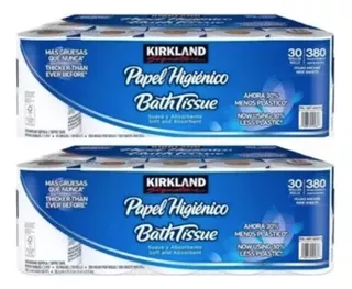 2 Pack Papel Higiénico Kirkland De 30 Rollos C/u