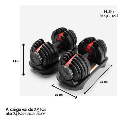 Halter Dumbbell Ajustável 24kg