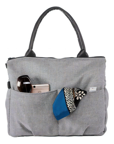 Bolsa Organizadora Chicco Easy Bag Mãe Maternidade Cool Grey Cor Cinza Desenho do tecido Lisa