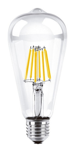 Imagen 1 de 7 de Lampara Led Pera Filamento Vintage Deco 8w Dimerizable E27