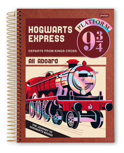 Caderno Espiral Harry Potter 1 Materia 96 Folhas - Jandaia Cor Capa 8