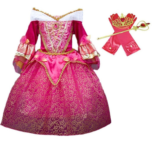 Dh Bella Durmiente Princesa Aurora Vestido De Disfraz Para N