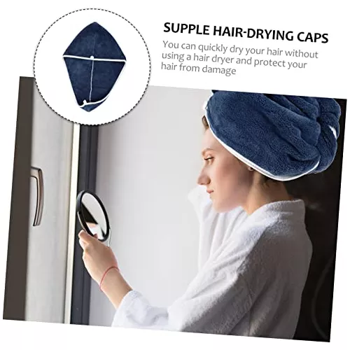 FOMIYES 2 toallas de baño de microfibra para toalla de pelo para secado de  cabello, gorra de secado rápido, toalla de secado rápido, gorro de pelo