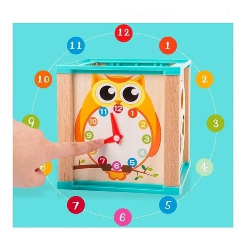 Imagen 2 de 10 de Juguete Cubo De Madera Puzzle Laberinto Didáctico Montessori