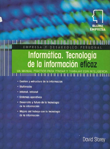 Libro Informática. Tecnologia De La Informacion Eficaz De Da