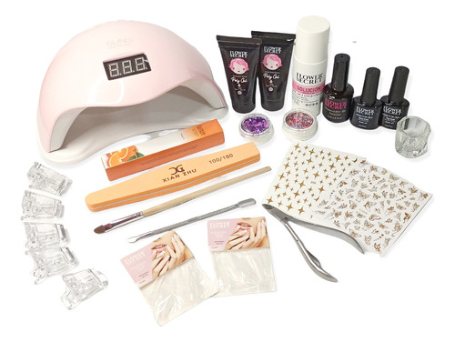 Kit Para Uñas Polygel+ Lámpara 48 Watts