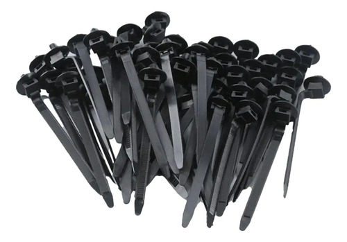 2 X 50 Bridas Autoblocantes Negras De 10 Cm De Longitud Para