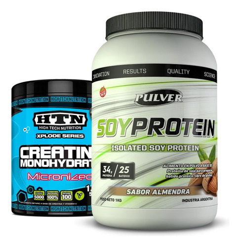 Combo Vegano Soy Protein Pulver + Creatina Micronizada Htn