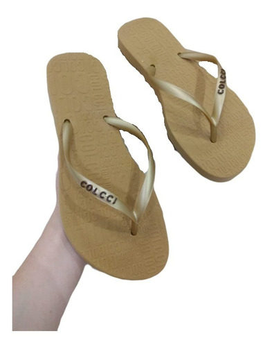 Chinelo Ouro Rio Letreiro Colcci