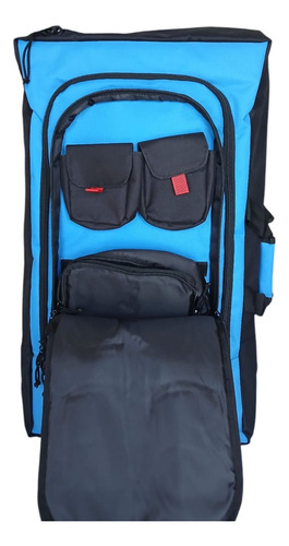 Mochila Para Arco Recurvo Tubo Porta Flechas Mendoza Azul Azul Ambidiestro