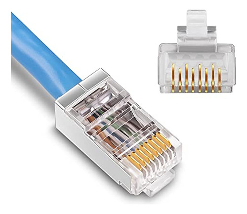 Conectores Igreely Blindados Cat6 Rj45  Paquete De 50 Unidad