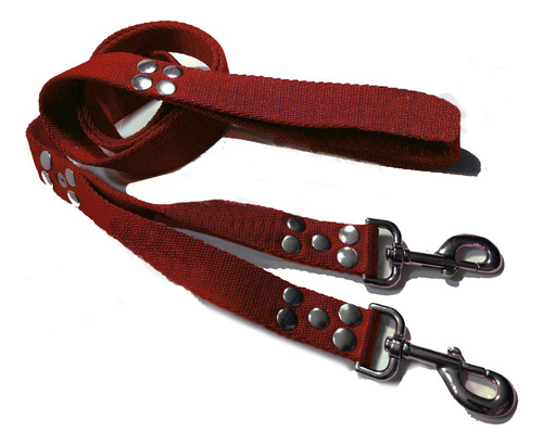 Correa Perro Doble Enganche Collar Pretal Mosquetòn Refozado