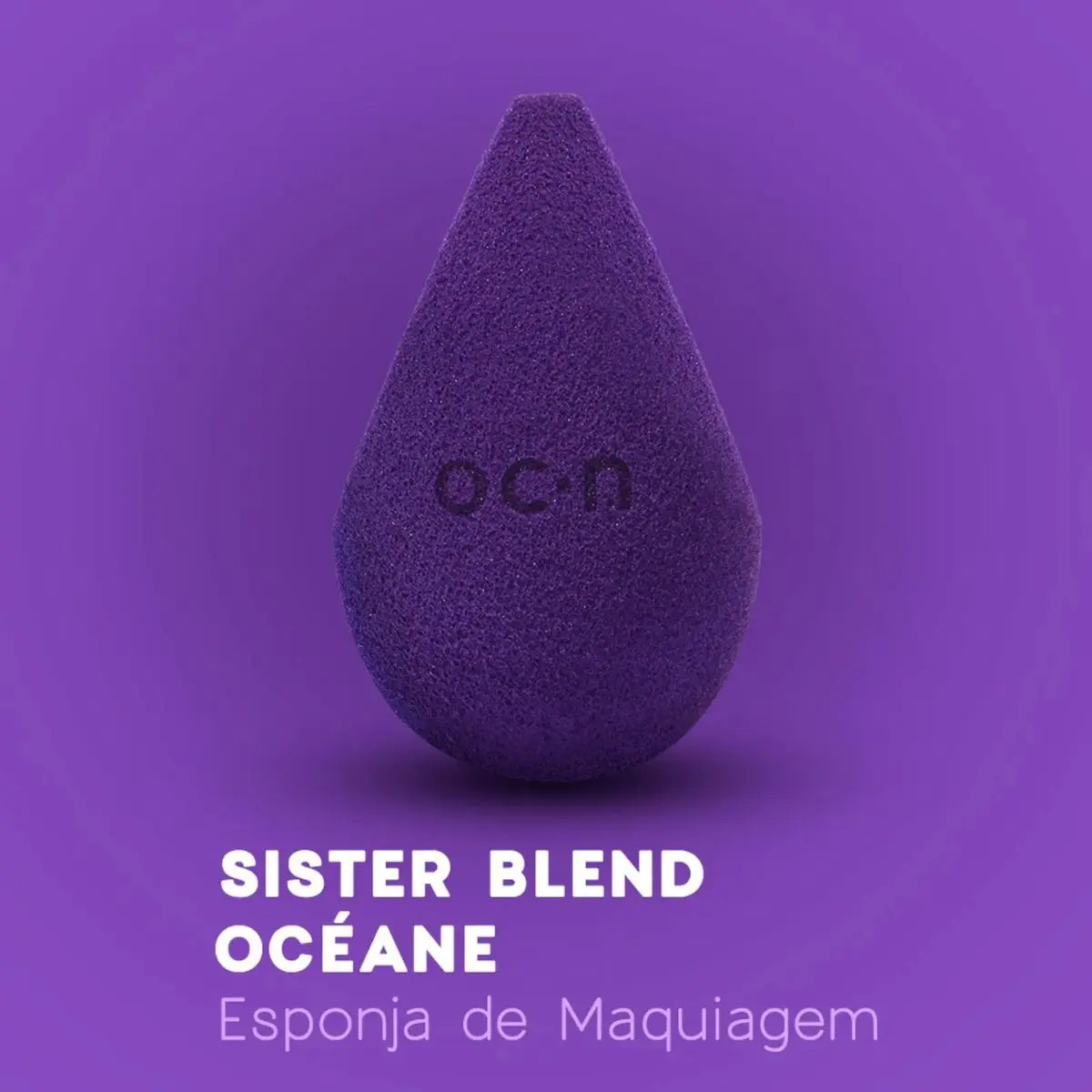 Esponja De Maquiagem Sister Blend Purple Azul Océane Azul-escuro Grande