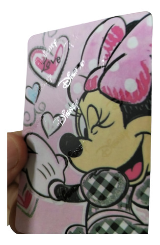 Sticker Con Textura P/ Tarjeta Credito/debito - Minnie Mouse