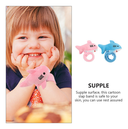 2 Pulseras De Peluche Con Forma De Tiburón Para Bofetadas, J