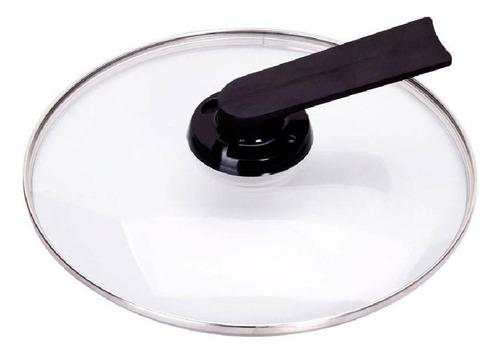 Tampa De Vidro 18cm Para Panelas E Frigideiras - Roichen Cor Preto