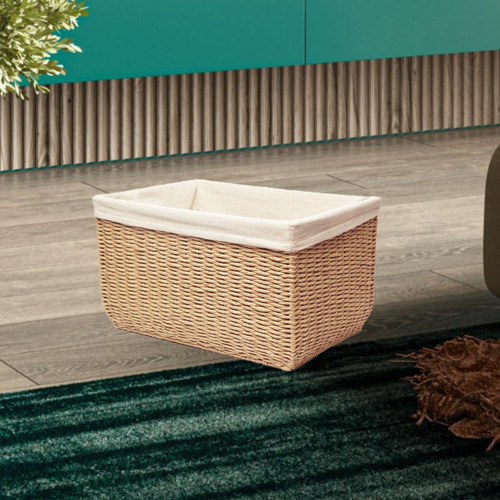 Cesta Tejida Para Guardar Juguetes, Cesta Beige Pequeño