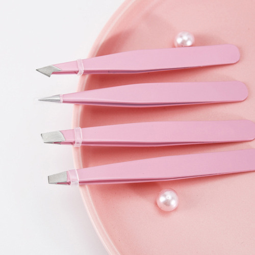 Set De Pinzas Para Cejas Con Estuche De Almacenamiento, 4 Pi