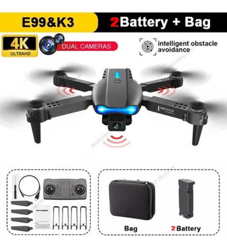 E99 Pro Drone 4k Cámara Dual Edición Para Evitar Obstáculos