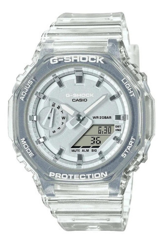 Reloj Casio G Shock Gma-s2100sk-7a Local Barrio Belgrano Color de la malla Gris Color del bisel Blanco Color del fondo Gris