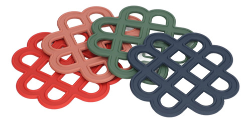 Salvamanteles De Silicona, 4 Piezas, Huecas, Resistentes Al