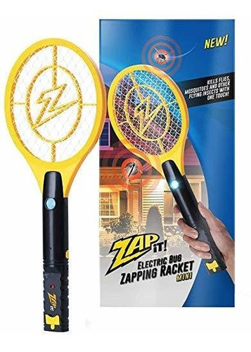 Zap It Bug Zapper Rechargeable Bug Zapper Racket With Blue L