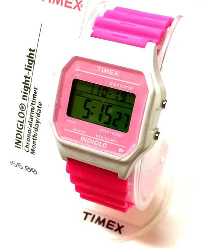 Reloj Timex Para Mujer T2n381 Pantalla Digital Con Correa