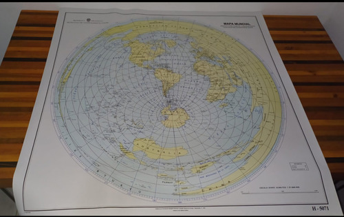 Carta H-5071 Mapa Mundial De Proyección Cenital