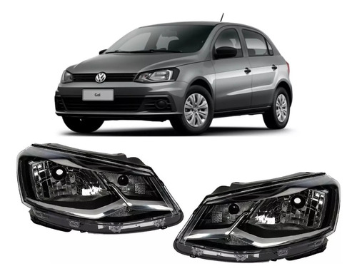 Juego Optica Vw Gol Trend G7 2017 2018 2019 Vira Cromada